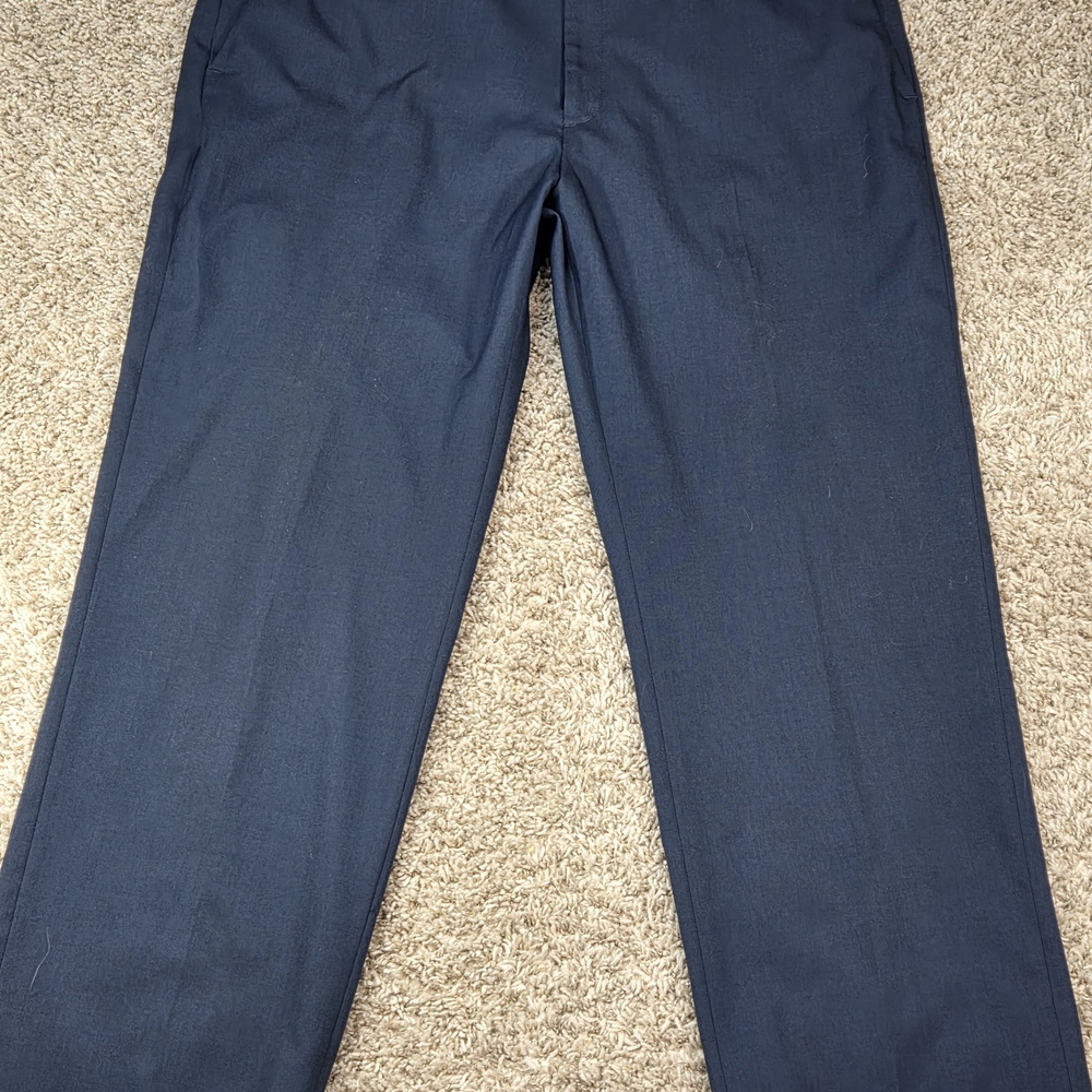Vtg Haggar Expandomatic 38x30 Navy Blue 100%‎ Poly